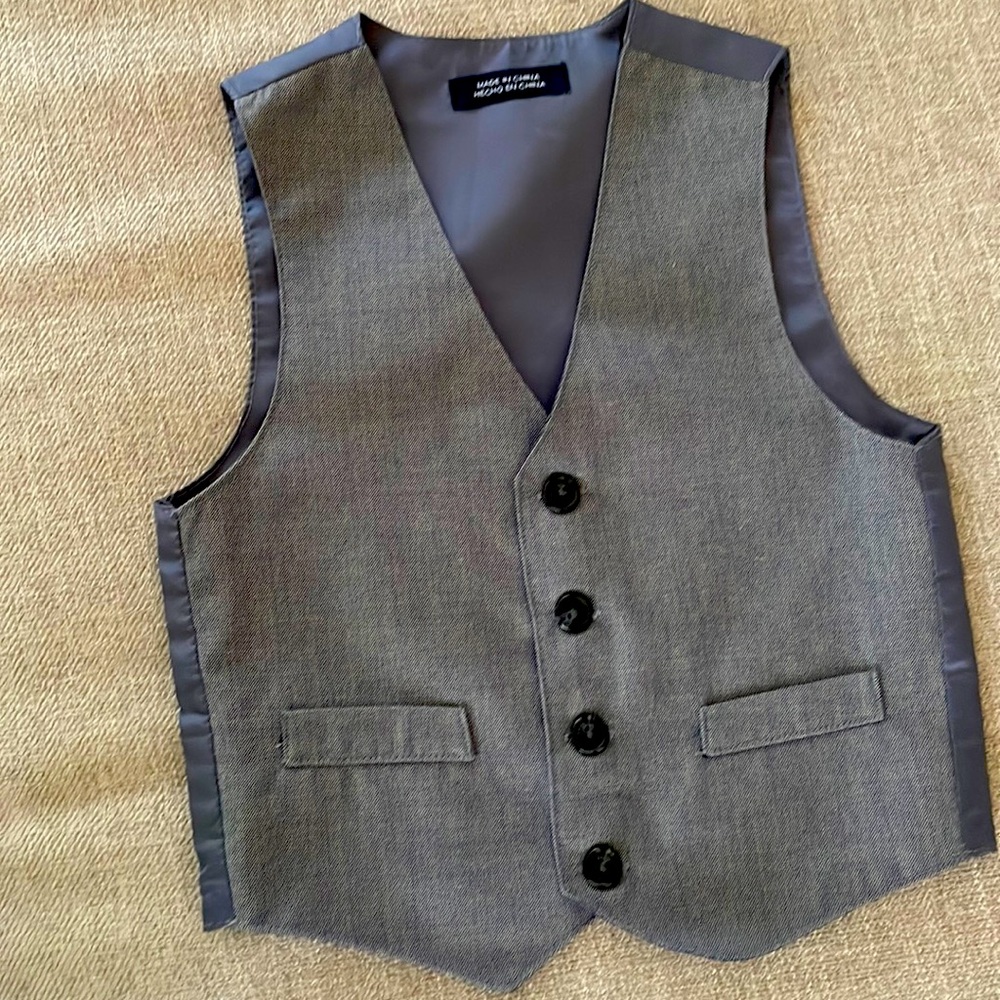 Grey suit vest